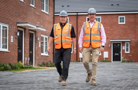 James Atkinson and Simon Kershaw walking the Springbank View development.
