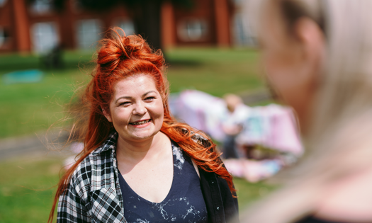 Smiling Woman Outside