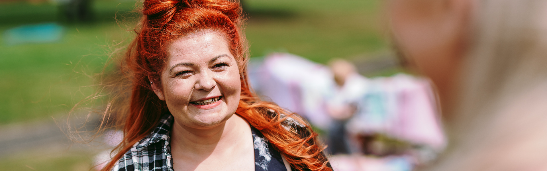 Smiling Woman Outside