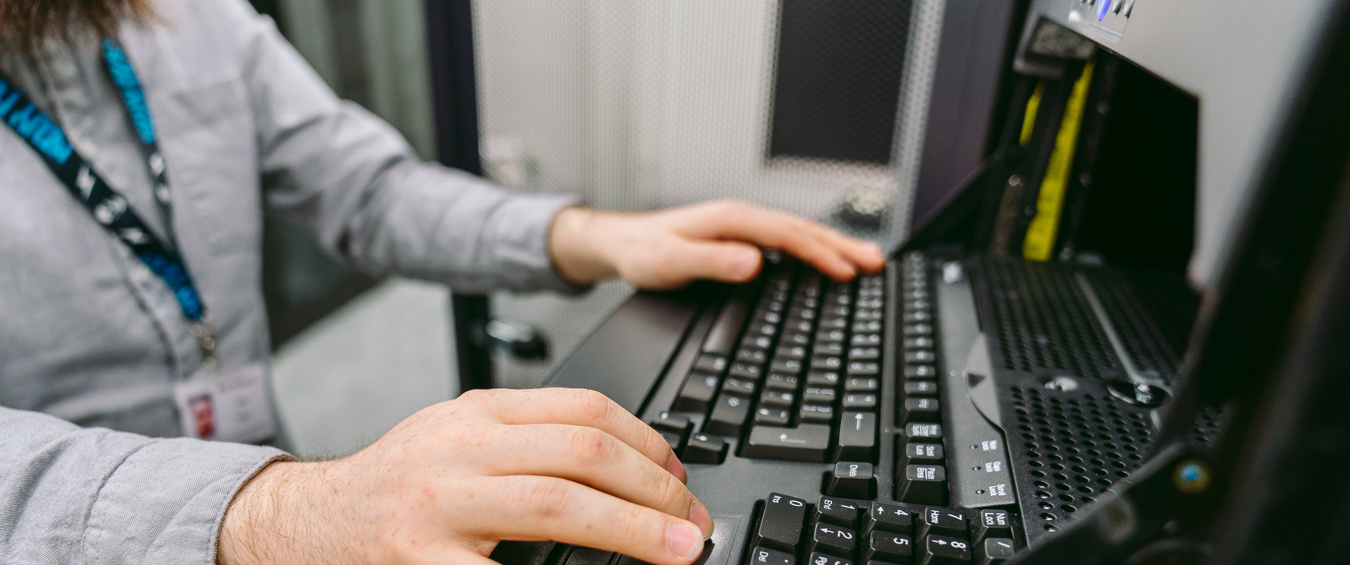 Person working on a computer