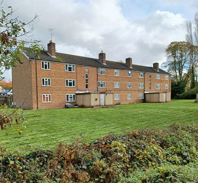 A view of the existing flats at Austin Road