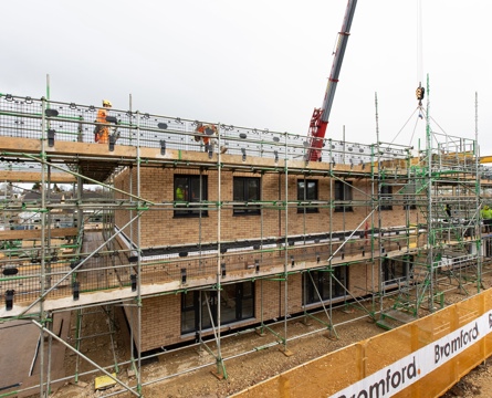 A bromford regeneration site showing construction work