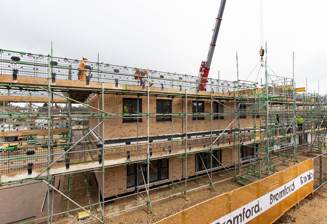 A bromford regeneration site showing construction work