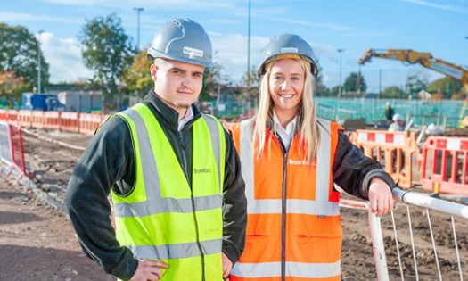 bromford colleagues on a construction site