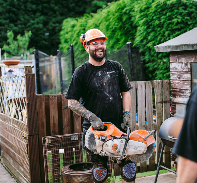 a bromford colleague working outside