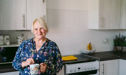 Customer in their kitchen