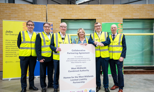 Robert Nettleton with the Mayor and fellow housing association partners 