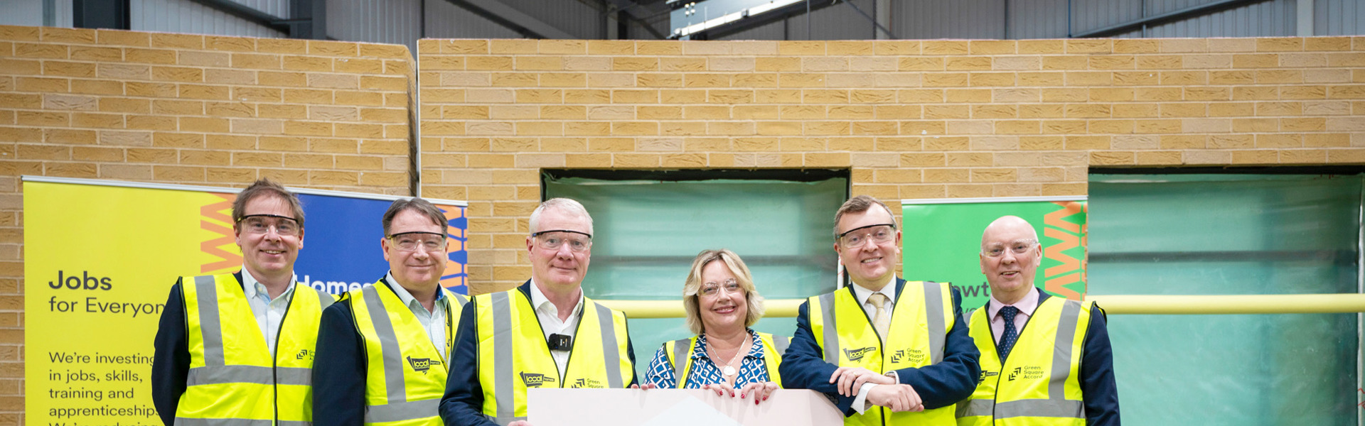 Robert Nettleton with the Mayor and fellow housing association partners 